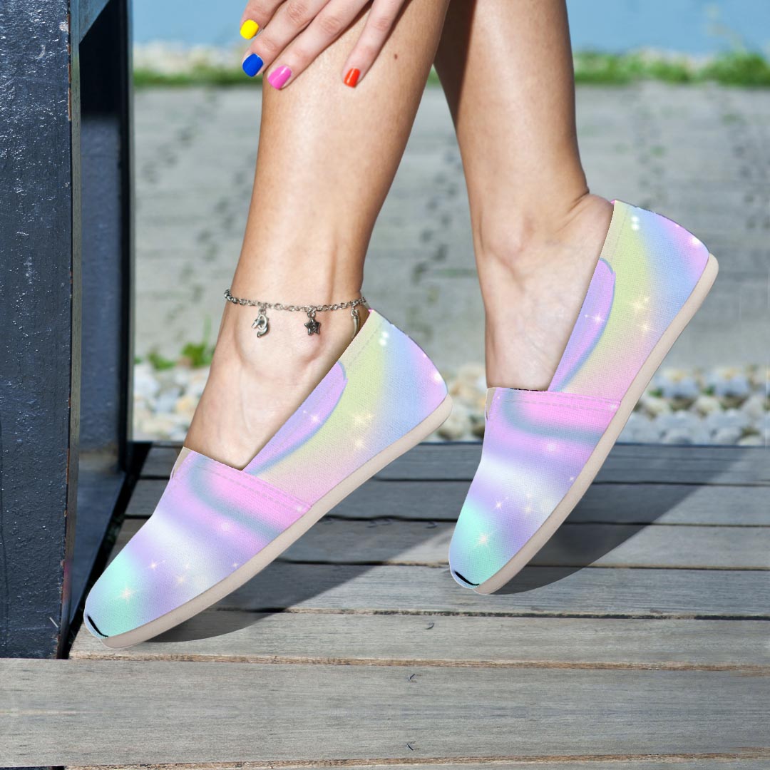 Psychedelic Holographic Canvas Shoes-grizzshop