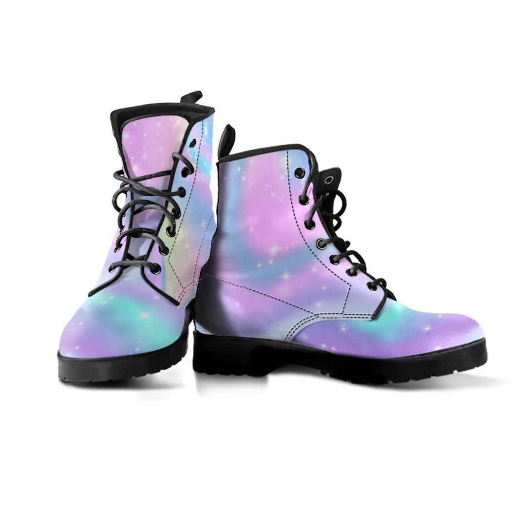 Psychedelic Holographic Men's Boots-grizzshop