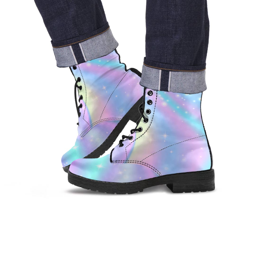 Psychedelic Holographic Men's Boots-grizzshop