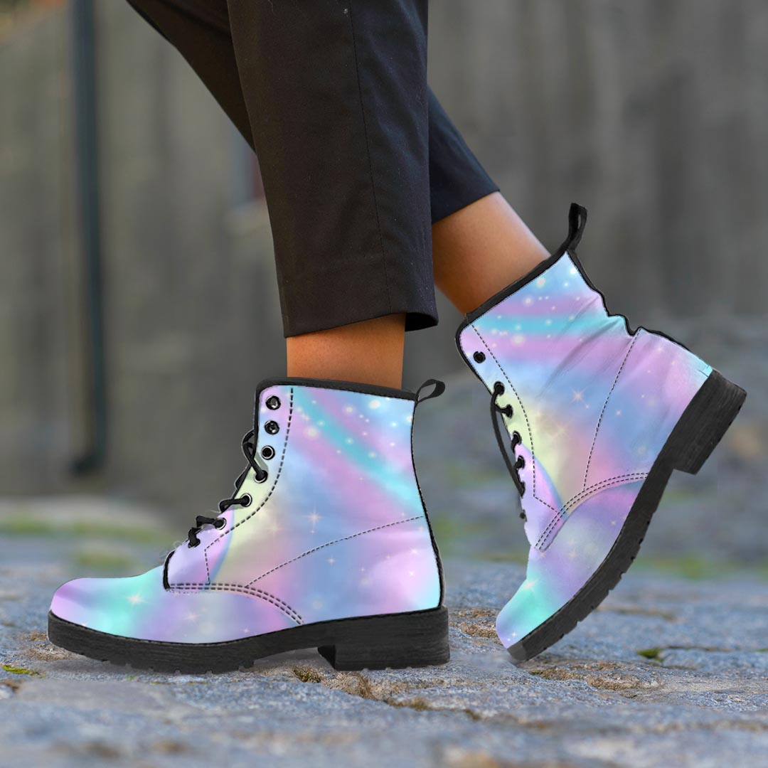 Psychedelic Holographic Men's Boots-grizzshop