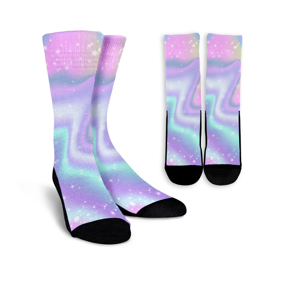 Psychedelic Holographic Unisex Socks-grizzshop
