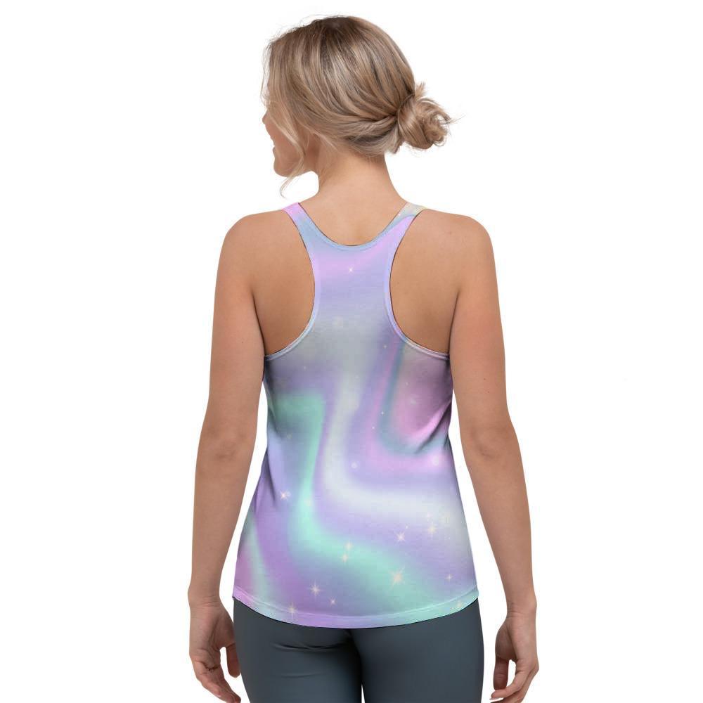 Psychedelic Holographic Women's Racerback Tank Top-grizzshop