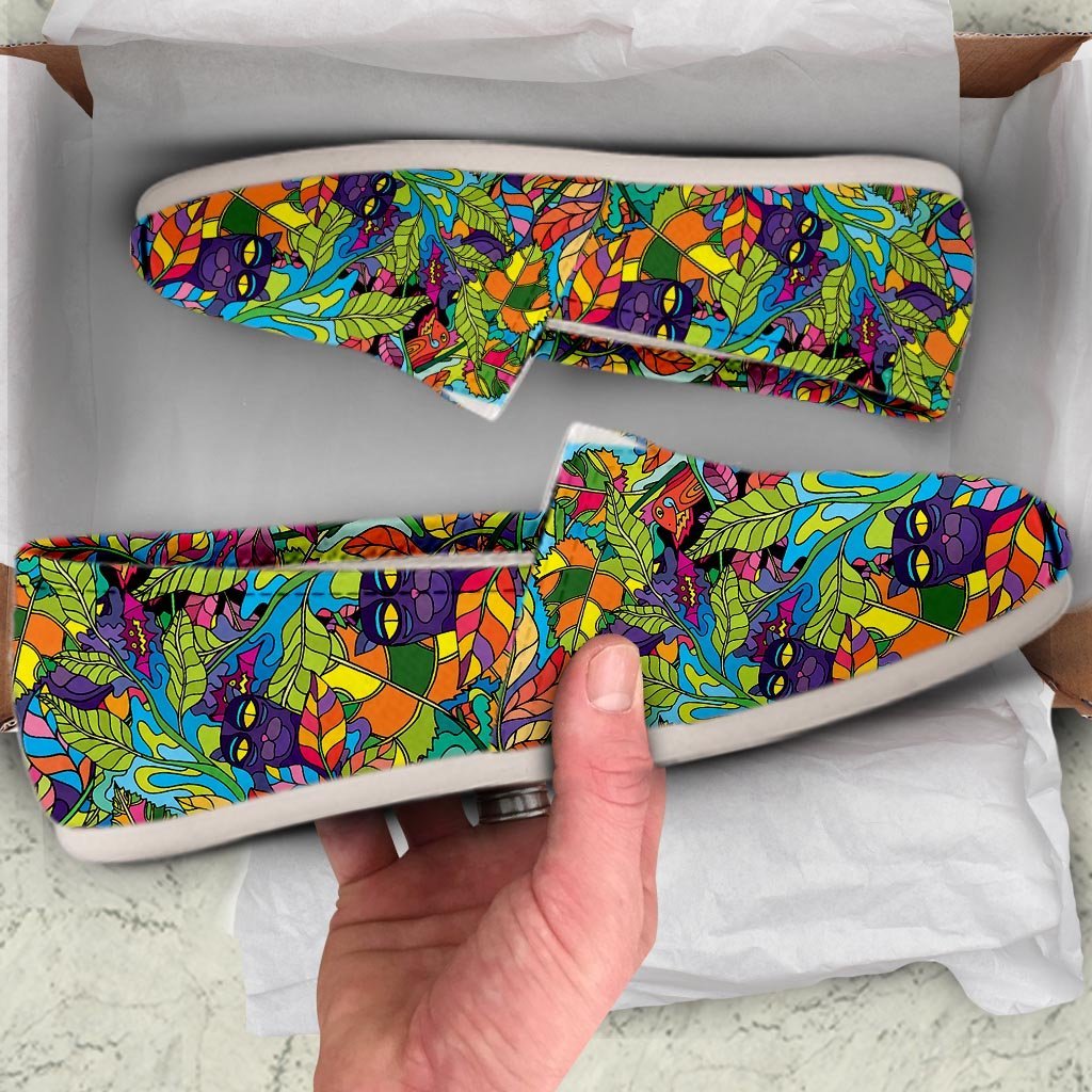 Psychedelic Jungle Forest Floral Canvas Shoes-grizzshop