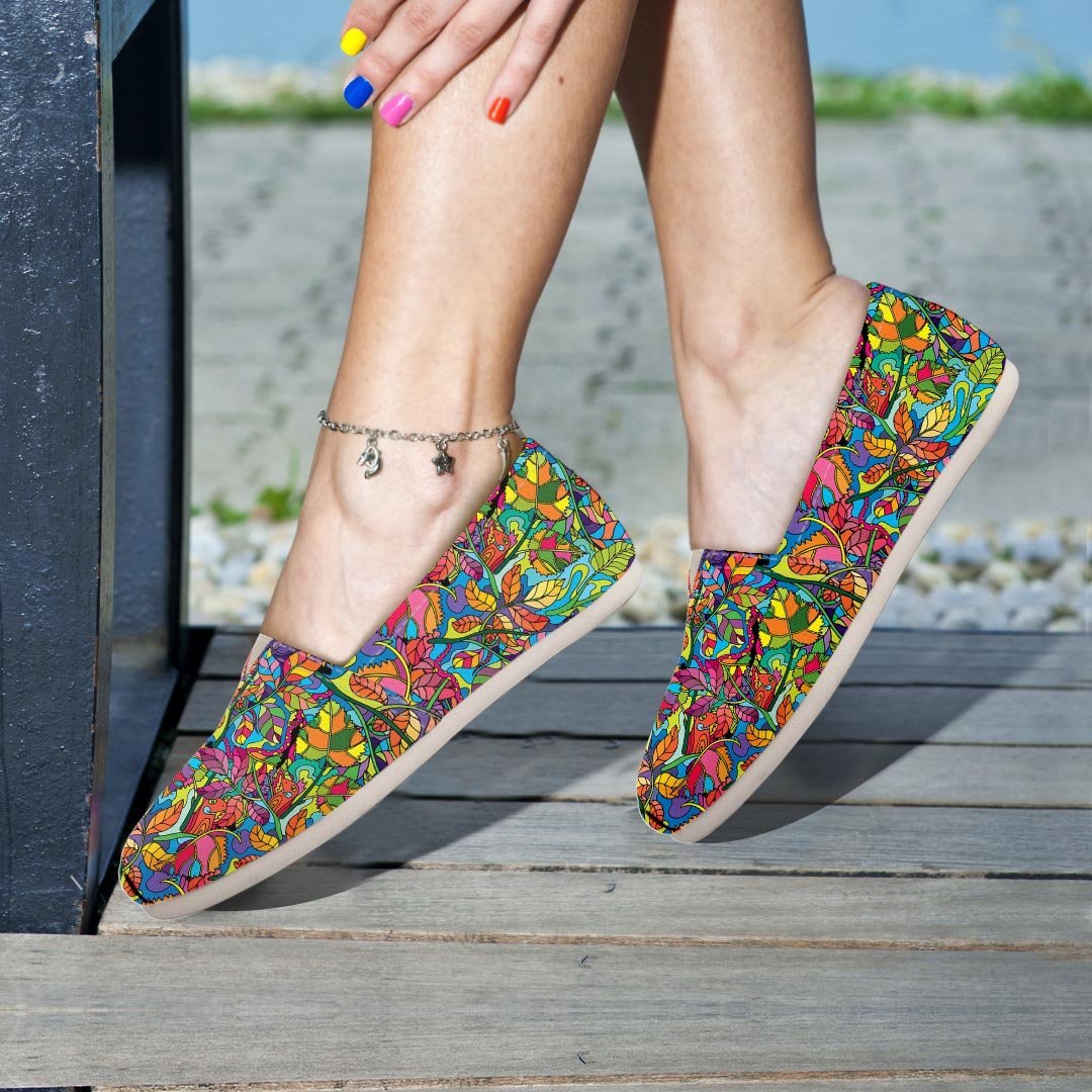Psychedelic Jungle Forest Floral Canvas Shoes-grizzshop