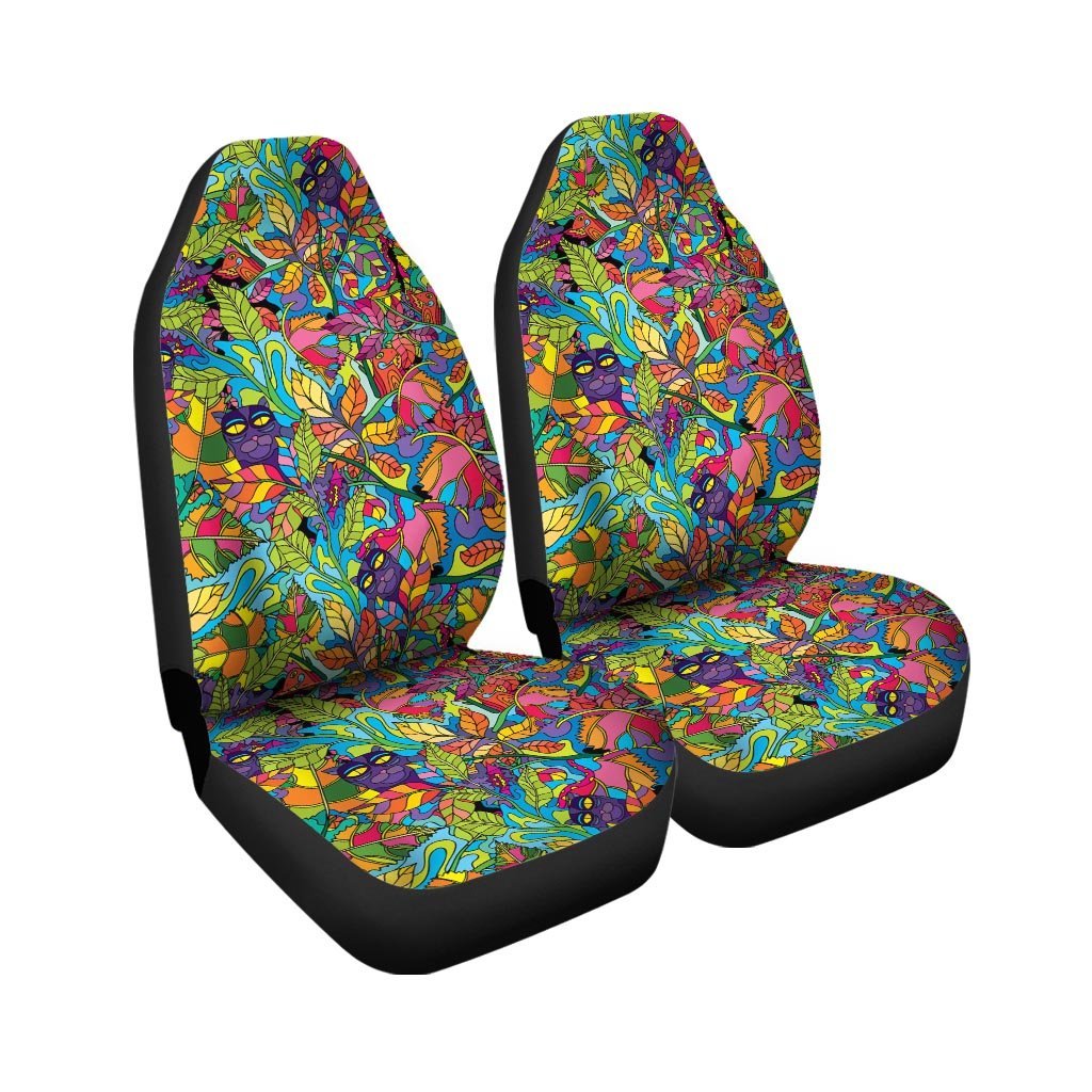 Psychedelic Jungle Forest Floral Car Seat Covers-grizzshop