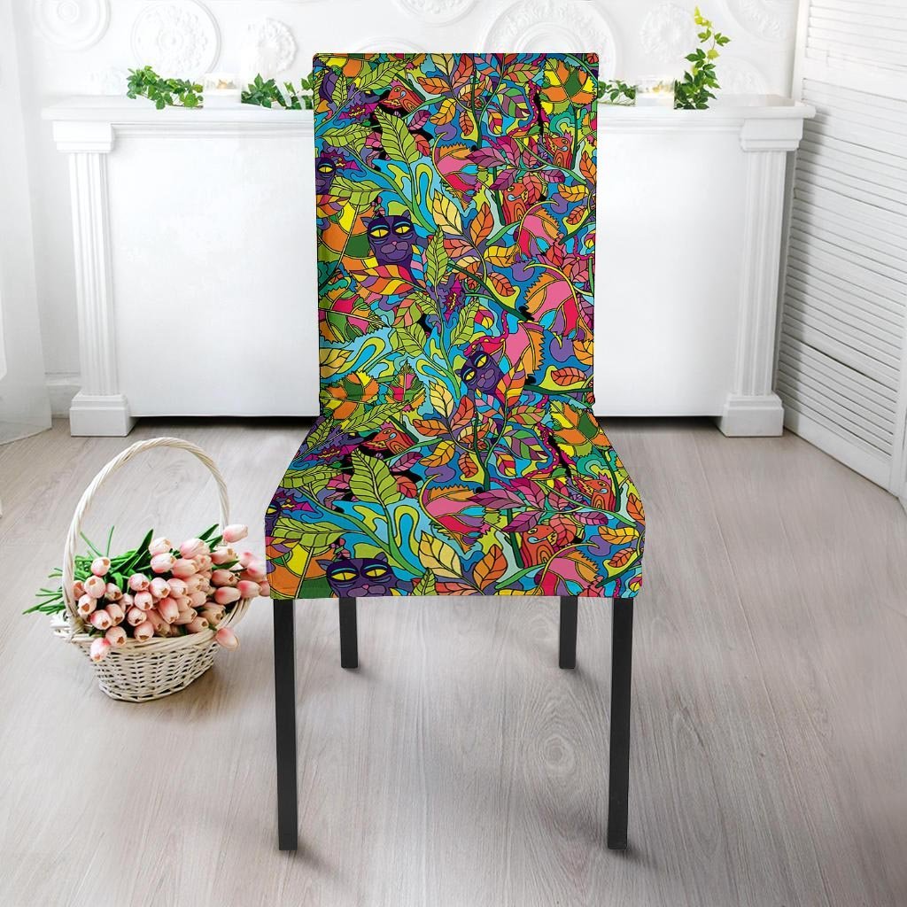 Psychedelic Jungle Forest Floral Chair Cover-grizzshop