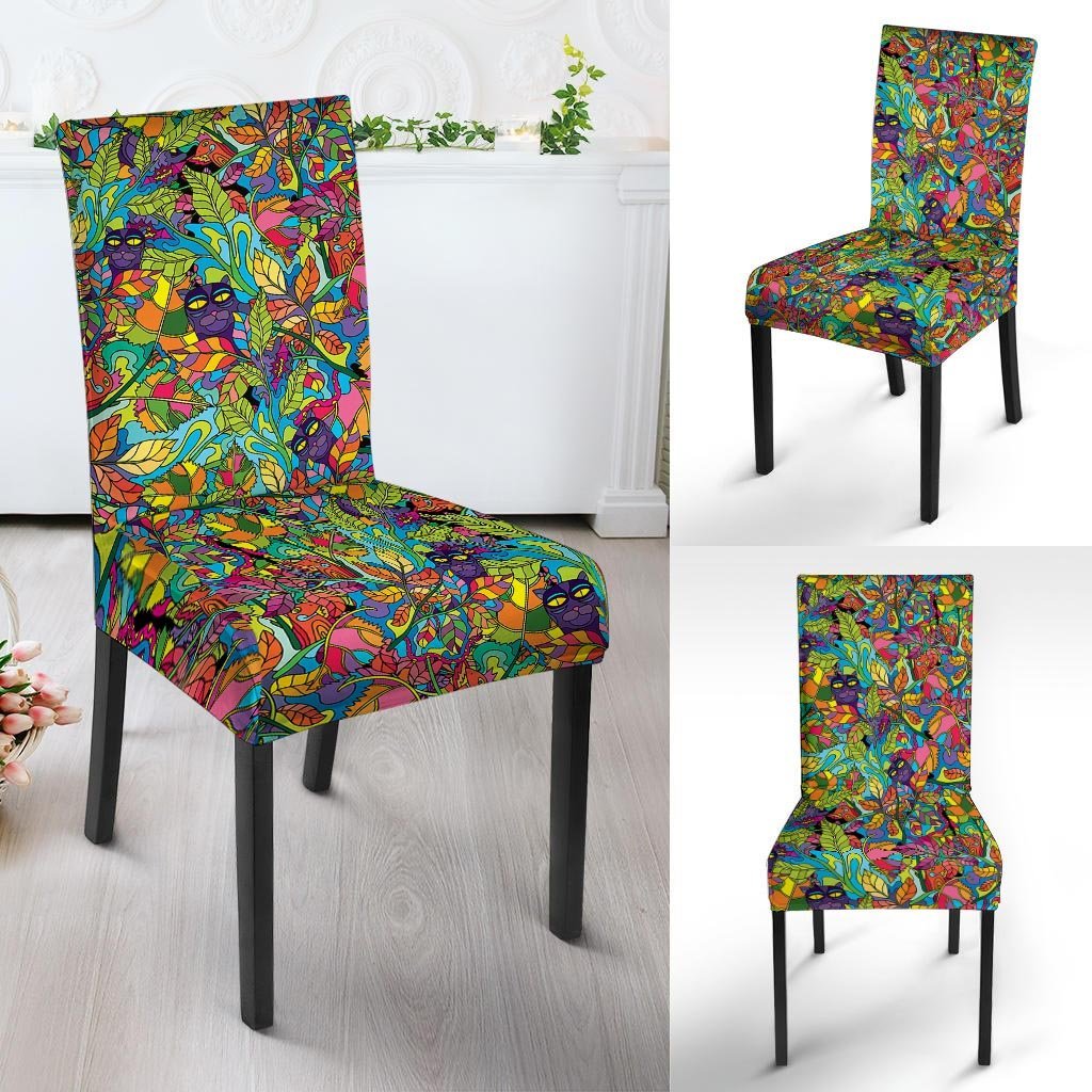 Psychedelic Jungle Forest Floral Chair Cover-grizzshop