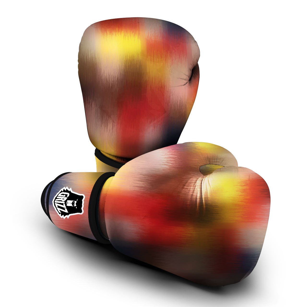 Psychedelic Multicolor Print Boxing Gloves-grizzshop