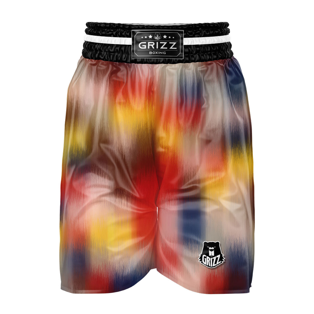Psychedelic Multicolor Print Boxing Shorts-grizzshop