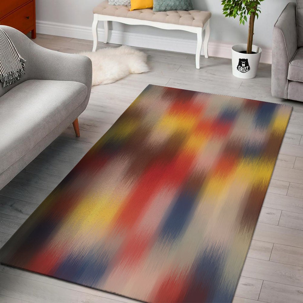 Psychedelic Multicolor Print Floor Mat-grizzshop