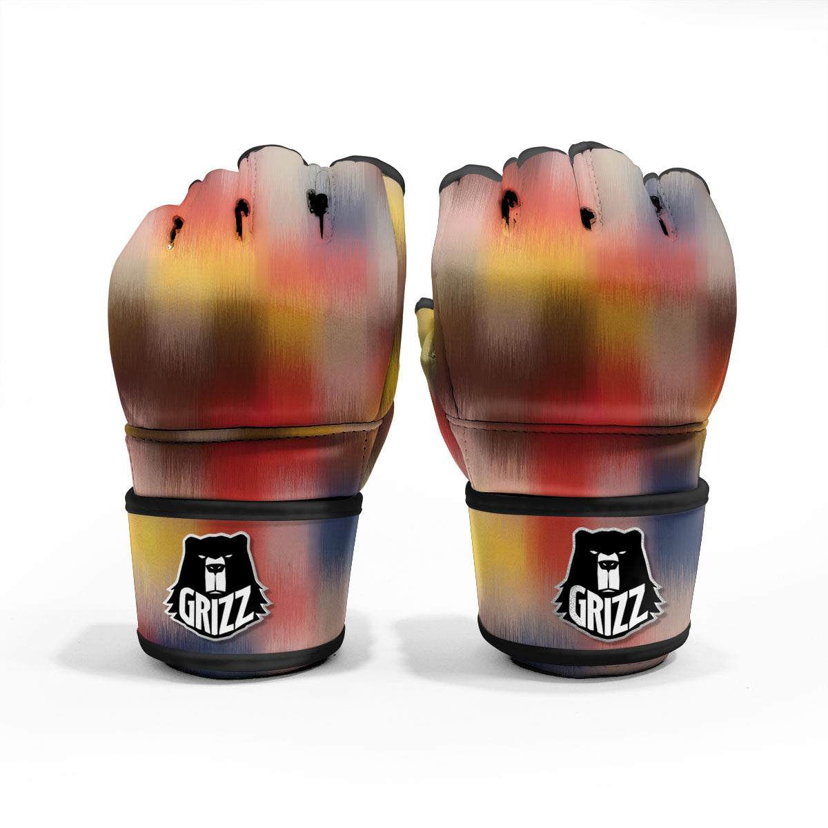 Psychedelic Multicolor Print MMA Gloves-grizzshop