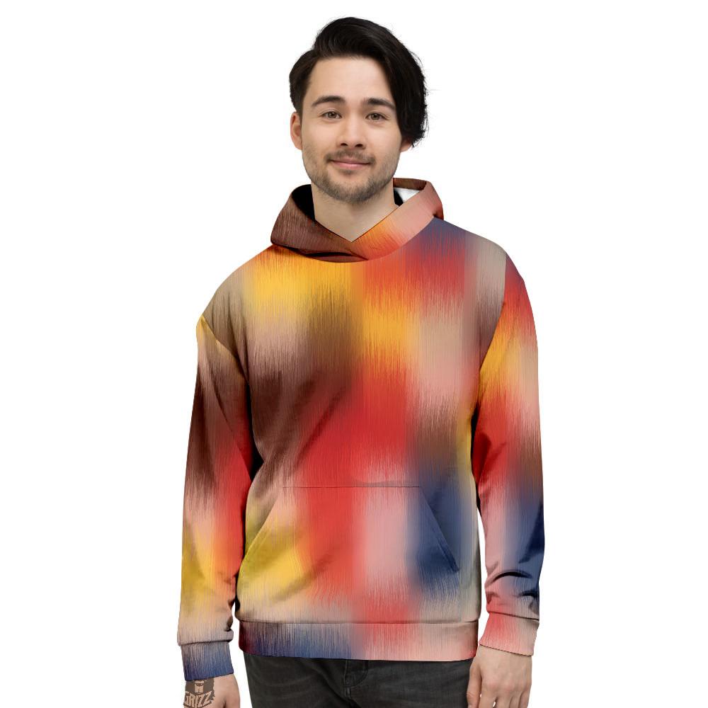 Psychedelic Multicolor Print Men's Hoodie-grizzshop