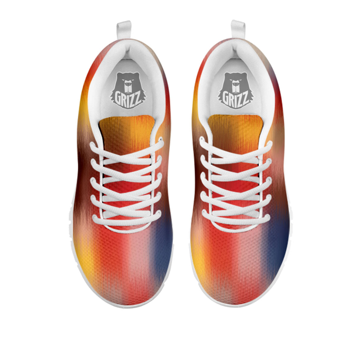 Psychedelic Multicolor Print White Sneaker-grizzshop