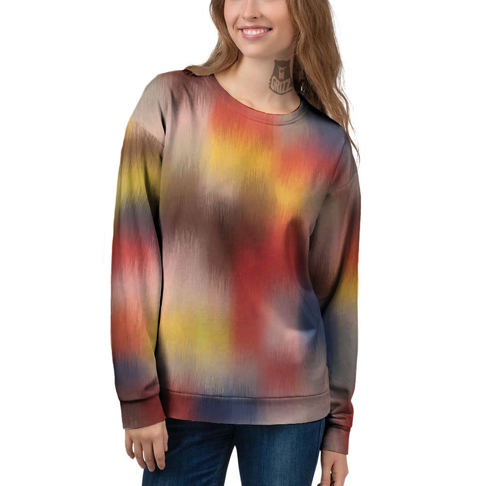 Psychedelic Multicolor Print Women's Sweatshirt-grizzshop
