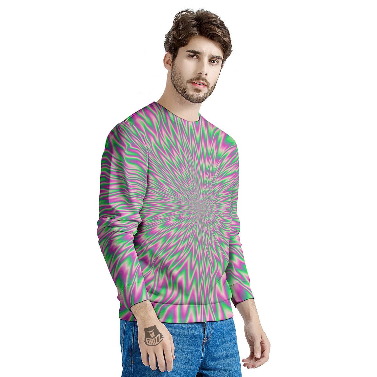 Psychedelic Optical Illusion Twinkle Men's Sweatshirt-grizzshop