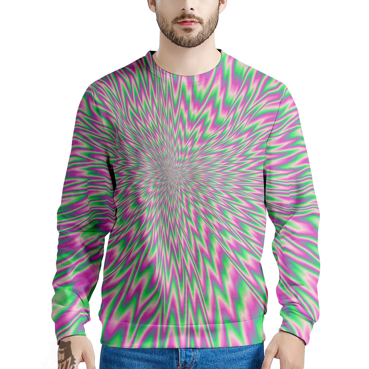 Psychedelic Optical Illusion Twinkle Men's Sweatshirt-grizzshop