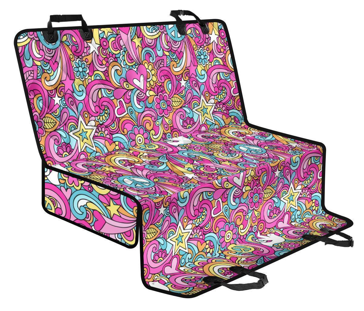 Psychedelic Pattern Print Pet Car Seat Cover-grizzshop