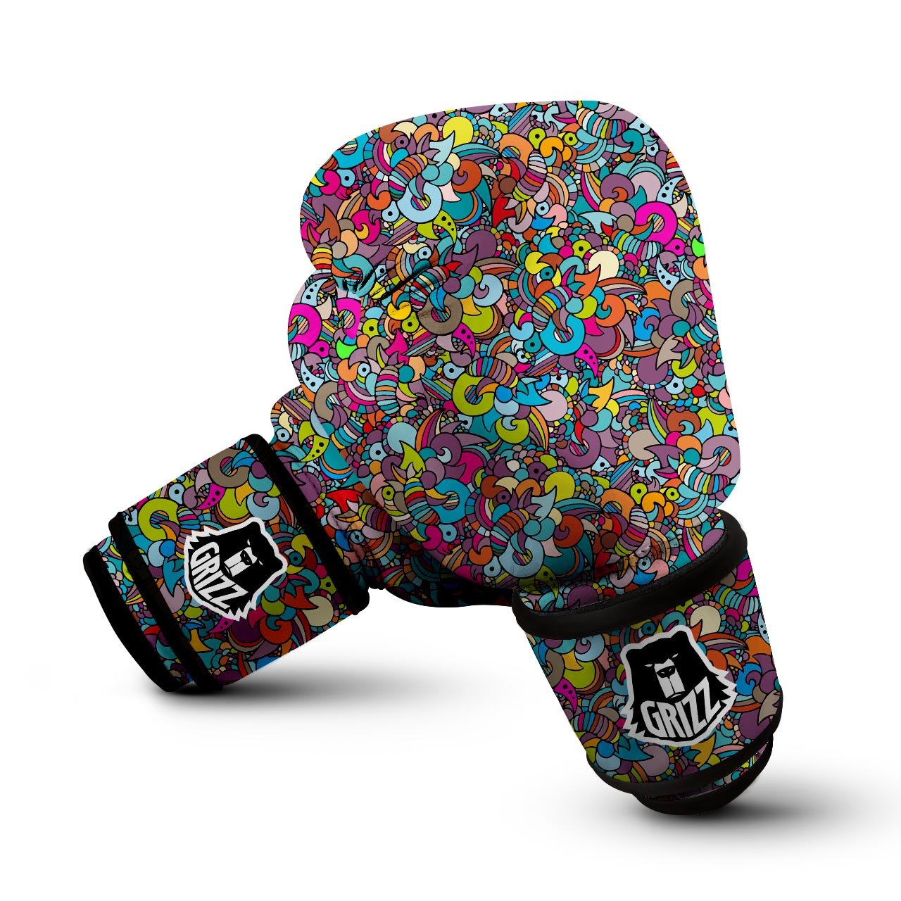 Psychedelic Print Boxing Gloves-grizzshop