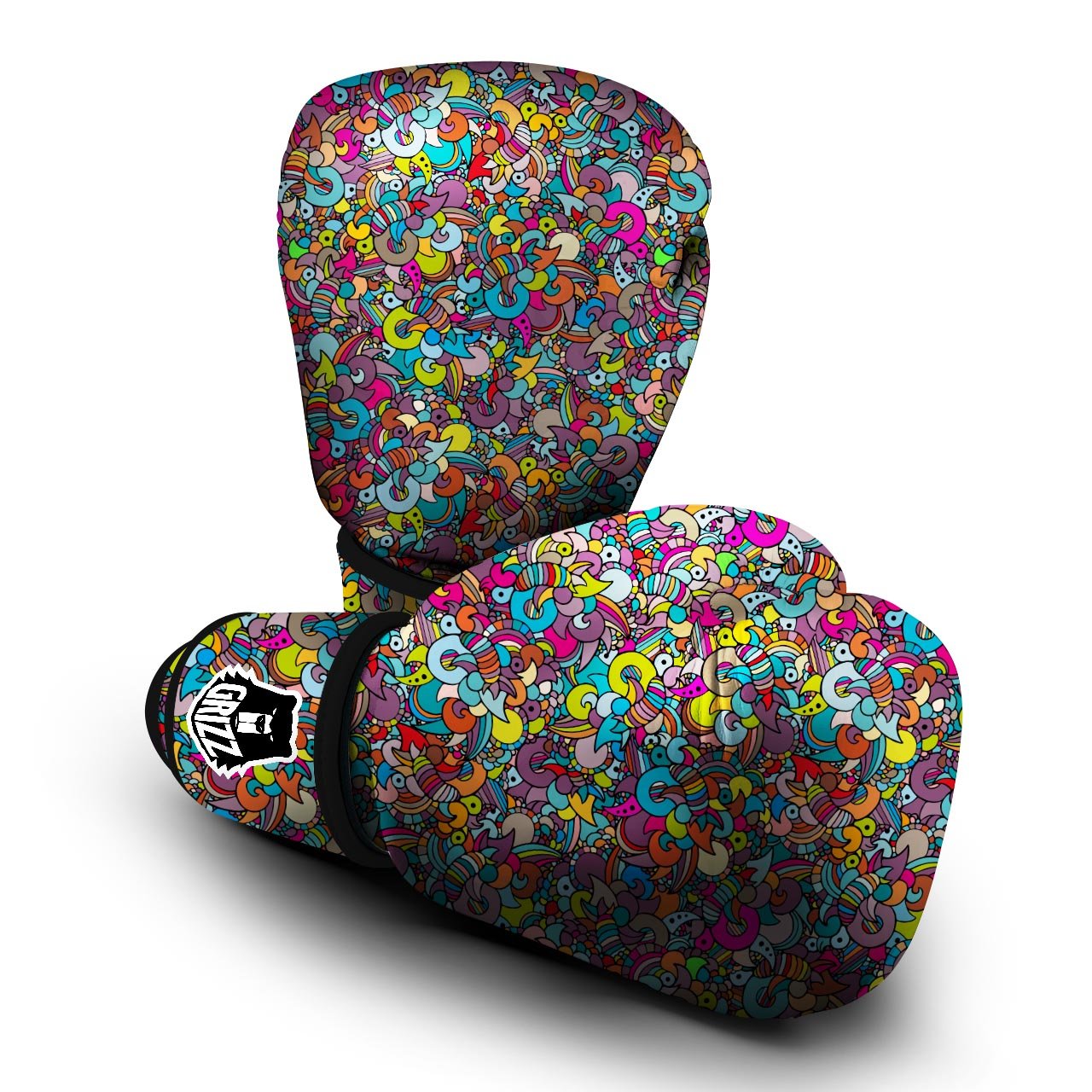 Psychedelic Print Boxing Gloves-grizzshop
