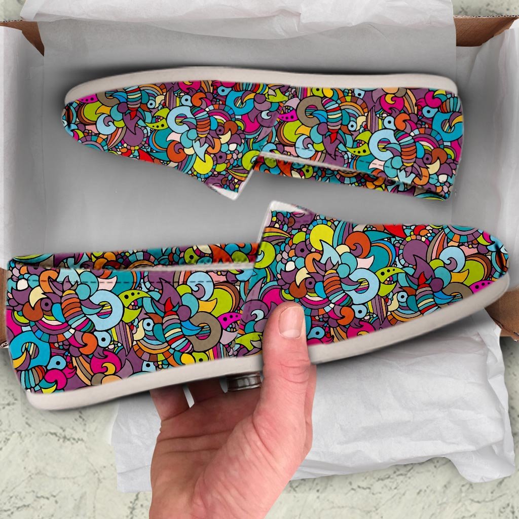 Psychedelic Print Canvas Shoes-grizzshop