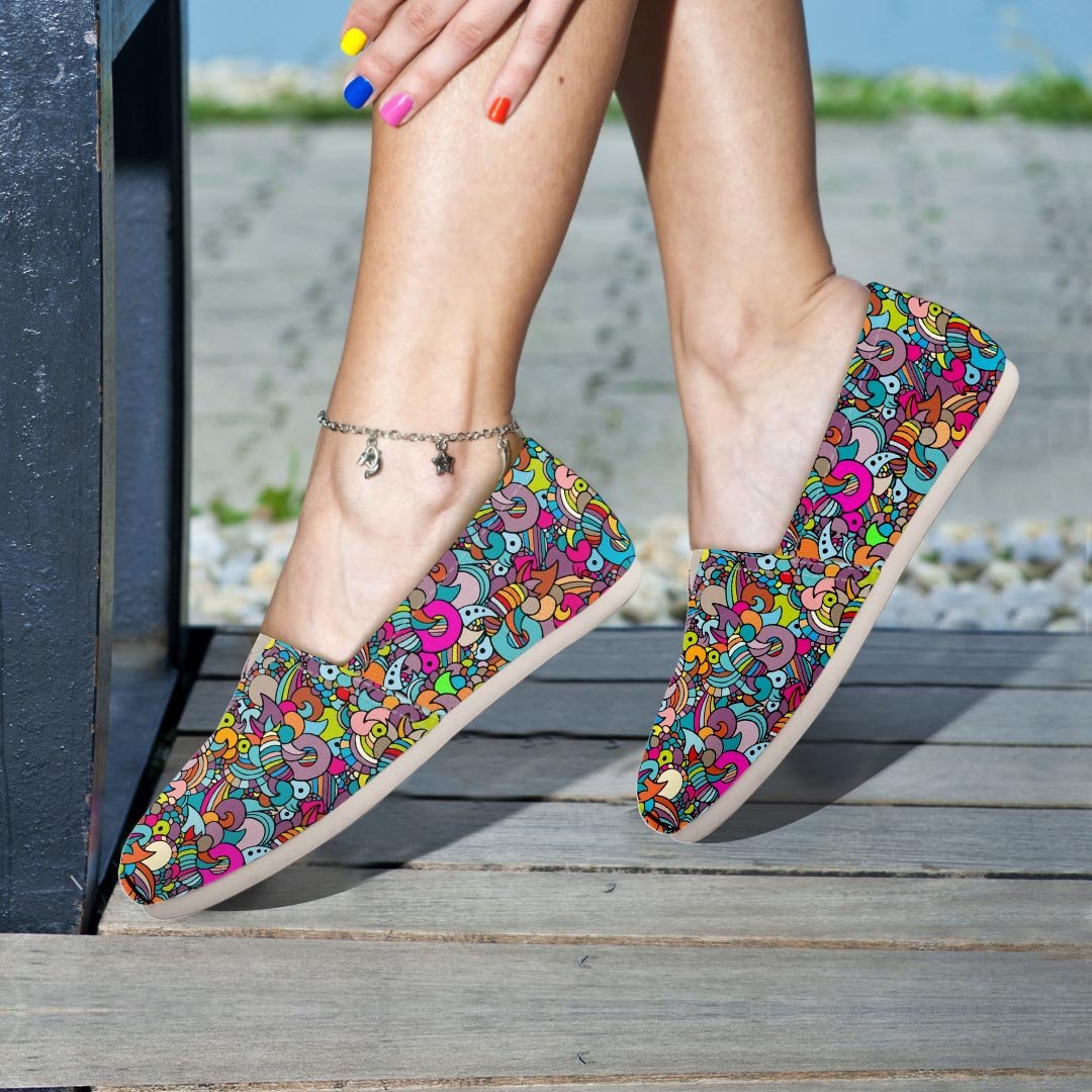 Psychedelic Print Canvas Shoes-grizzshop