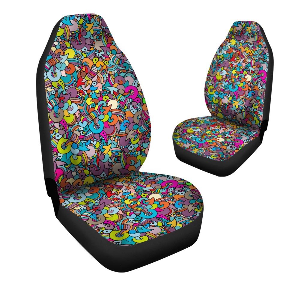Psychedelic Print Car Seat Covers-grizzshop