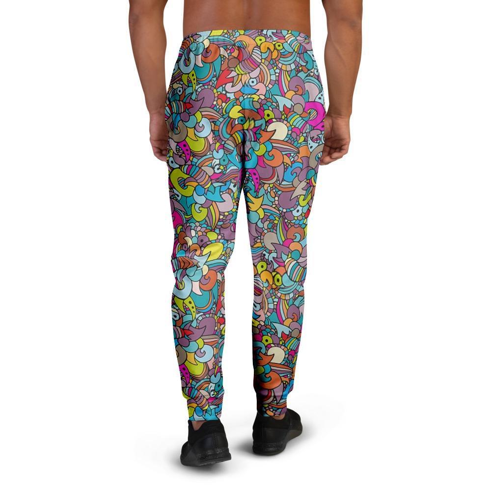Psychedelic Print Men's Joggers-grizzshop