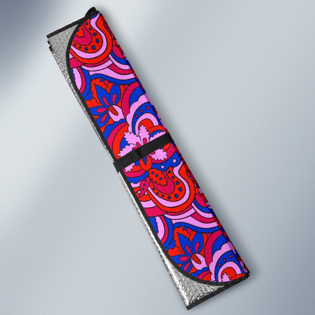 Psychedelic Print Pattern Car Sun Shade-grizzshop