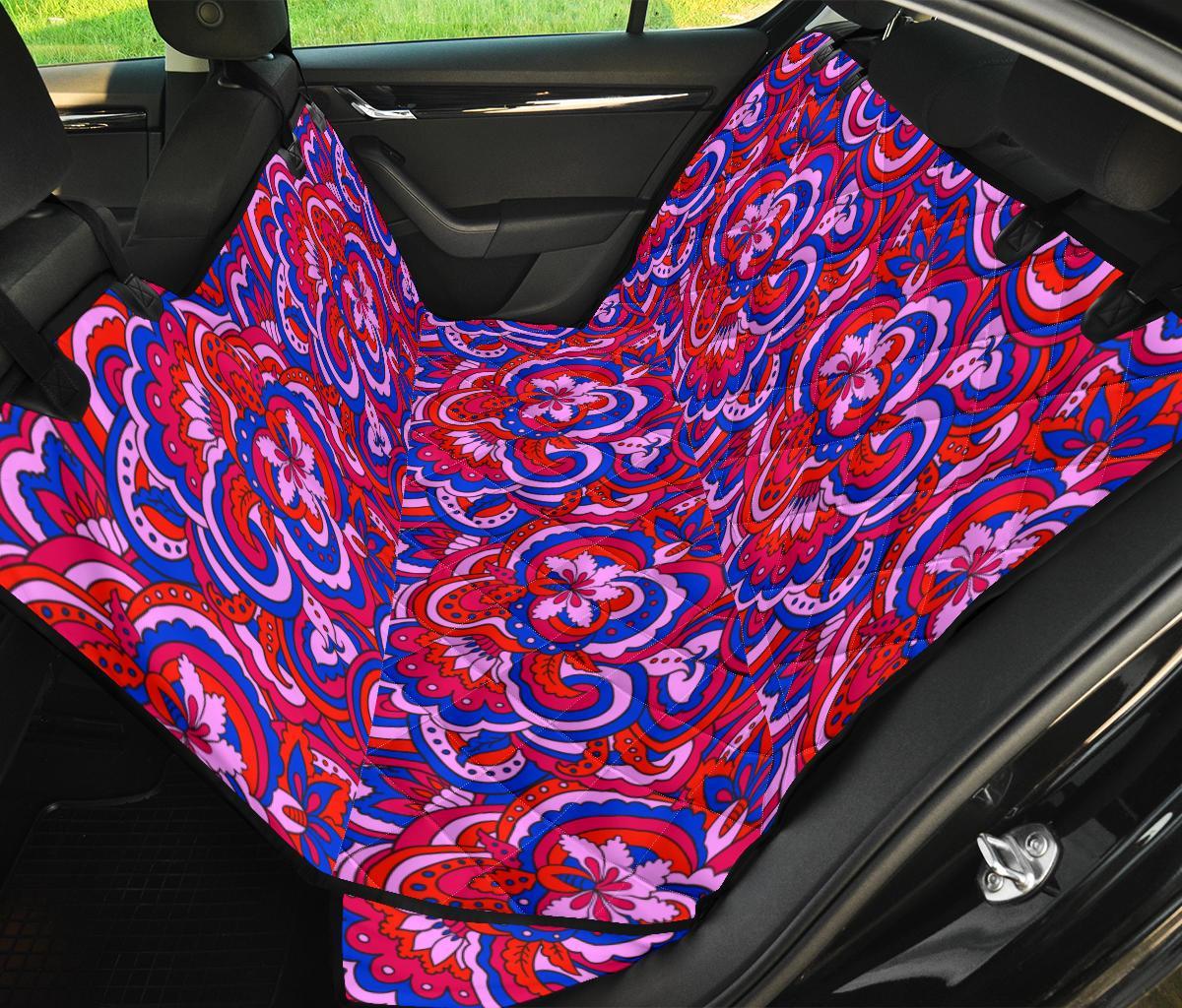 Psychedelic Print Pattern Pet Car Seat Cover-grizzshop