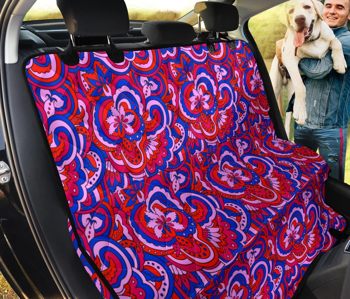 Psychedelic Print Pattern Pet Car Seat Cover-grizzshop