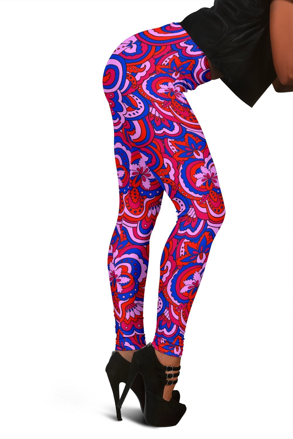 Psychedelic Print Pattern Women Leggings-grizzshop
