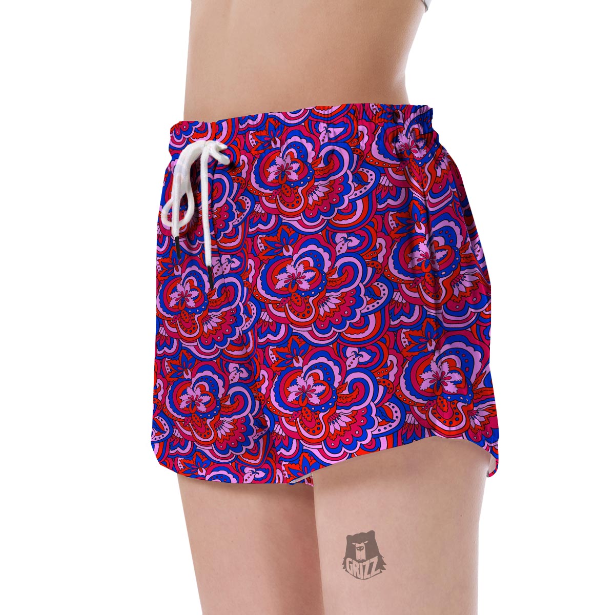 Psychedelic Print Pattern Women's Shorts-grizzshop