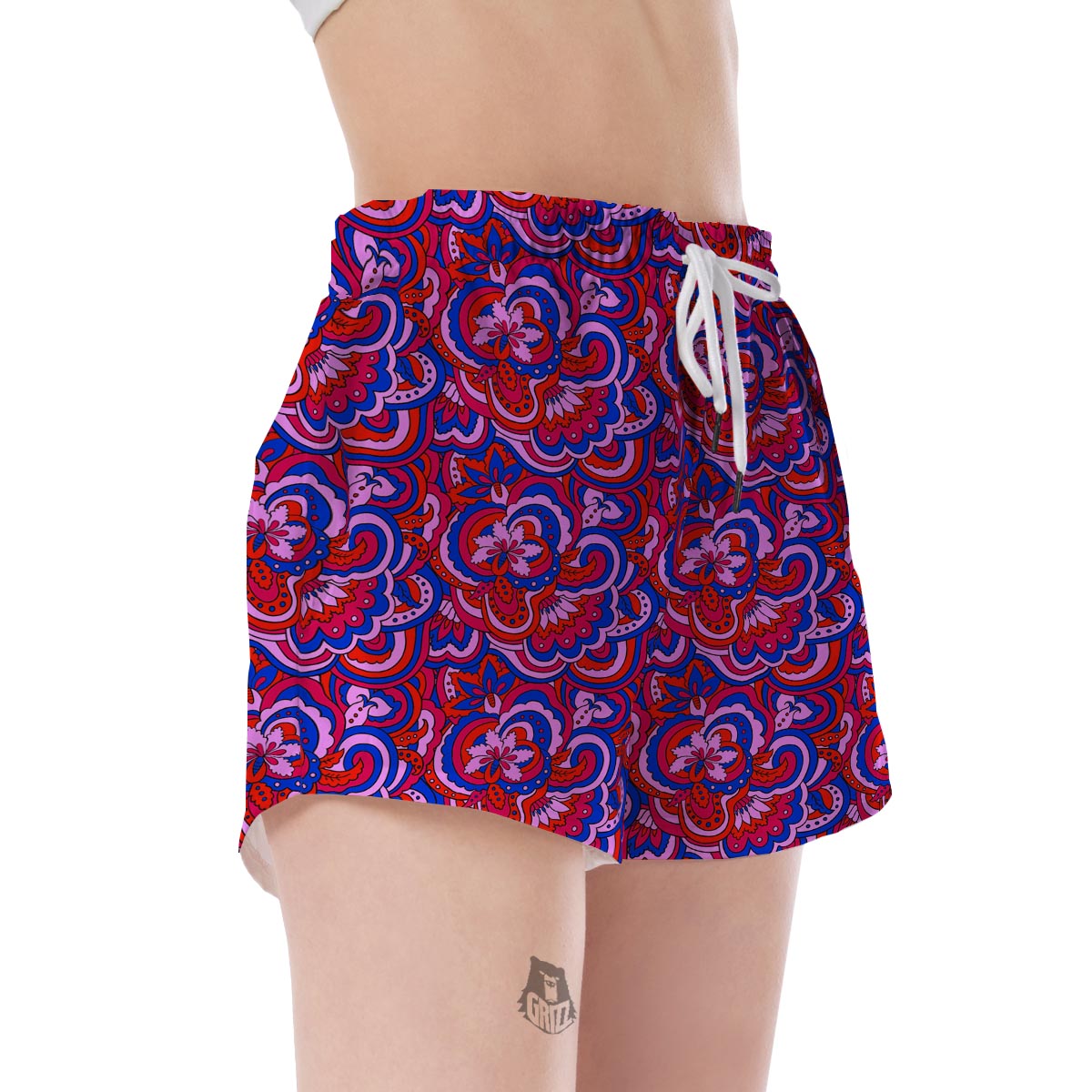Psychedelic Print Pattern Women's Shorts-grizzshop