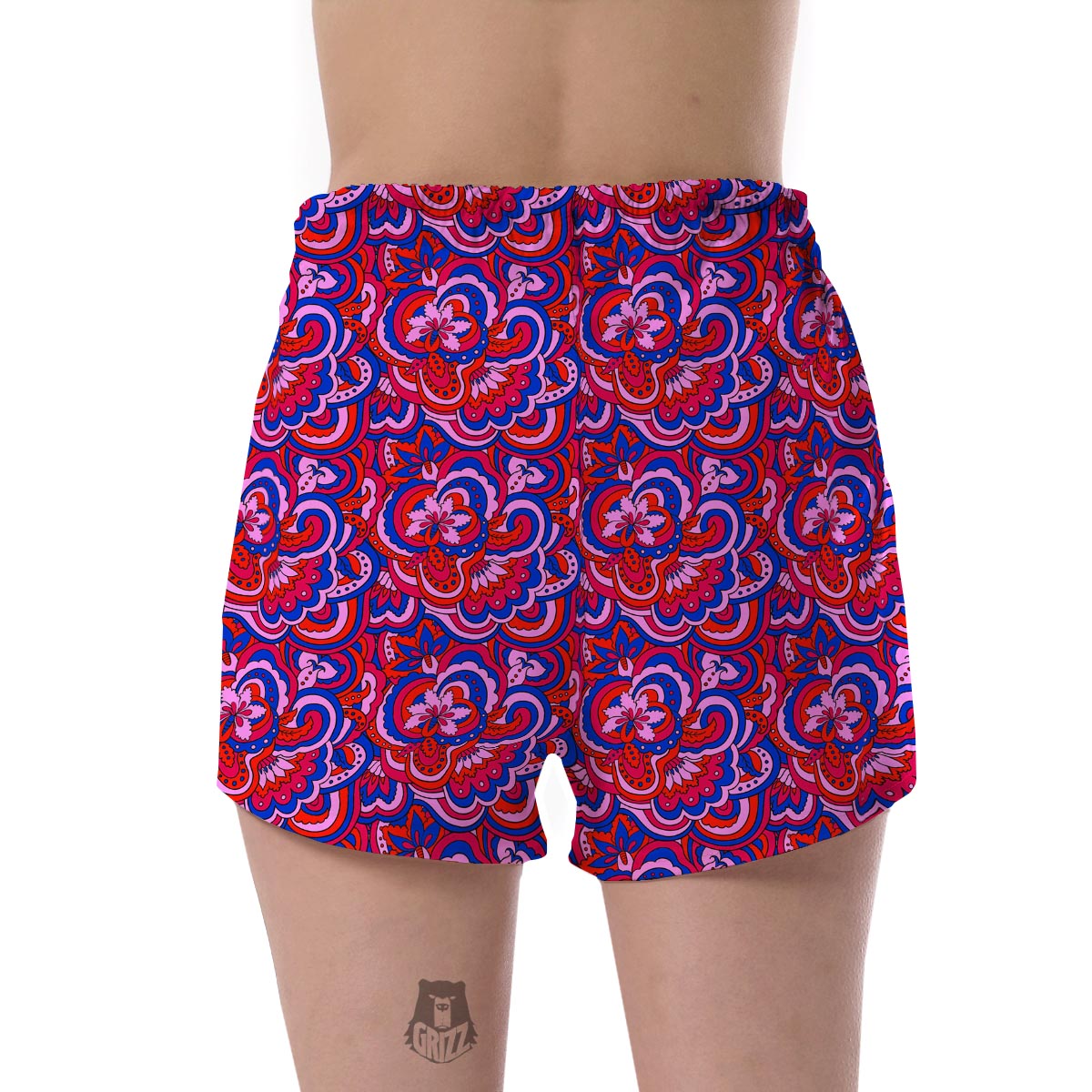 Psychedelic Print Pattern Women's Shorts-grizzshop