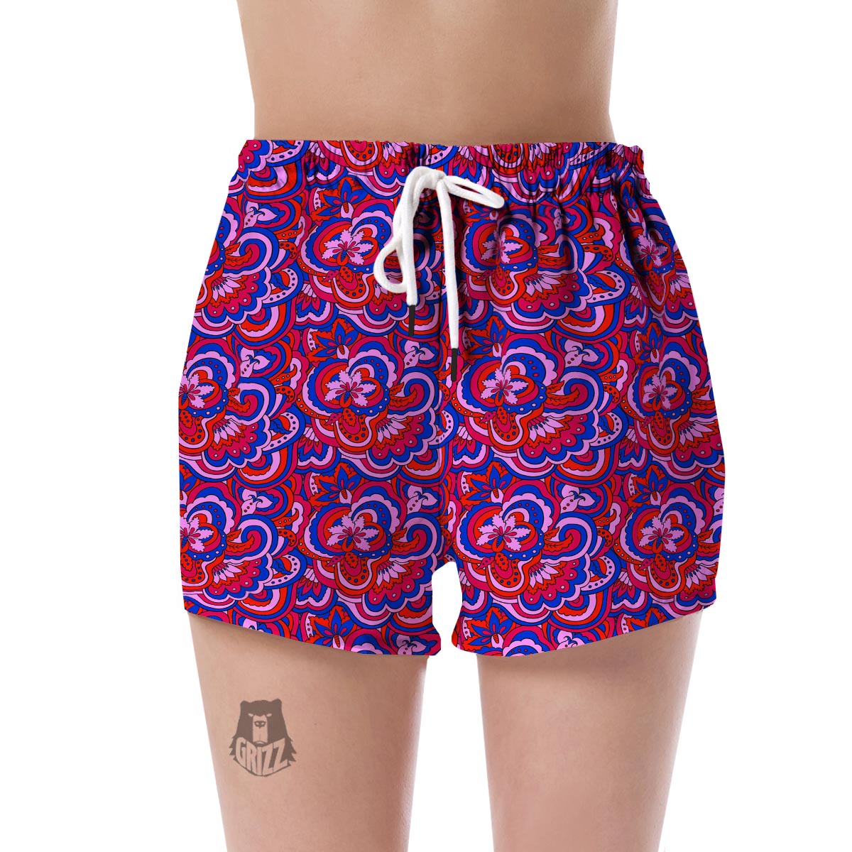 Psychedelic Print Pattern Women's Shorts-grizzshop