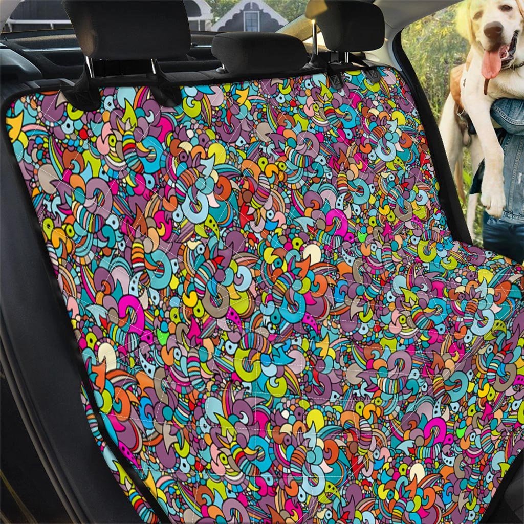 Psychedelic Print Pet Car Seat Cover-grizzshop