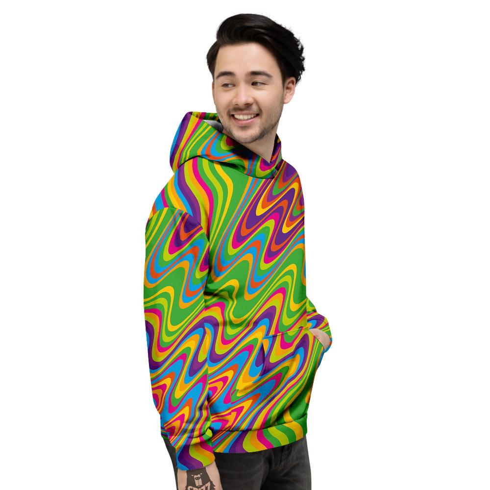 Psychedelic Rainbow Print Pattern Men's Hoodie-grizzshop