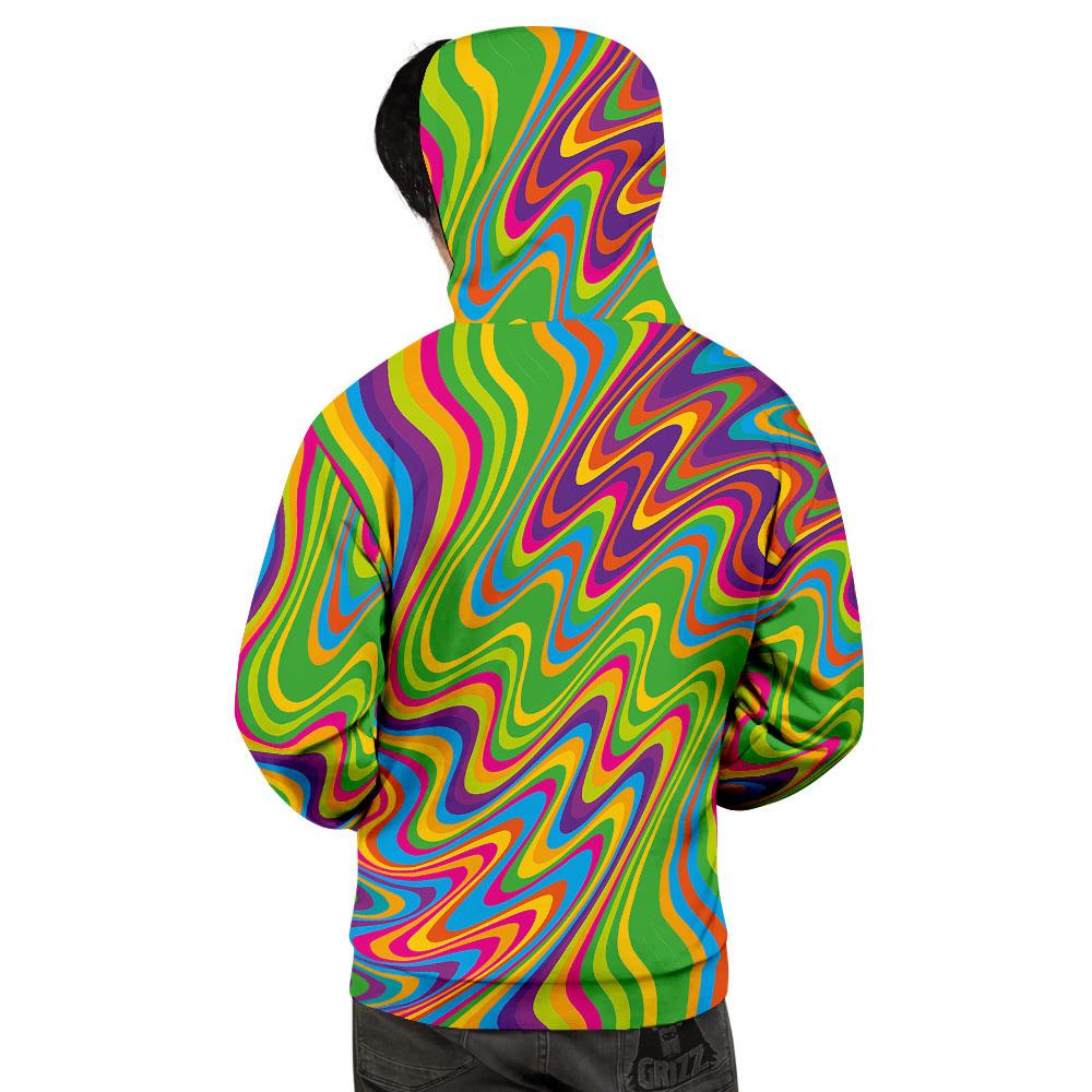 Psychedelic Rainbow Print Pattern Men's Hoodie-grizzshop