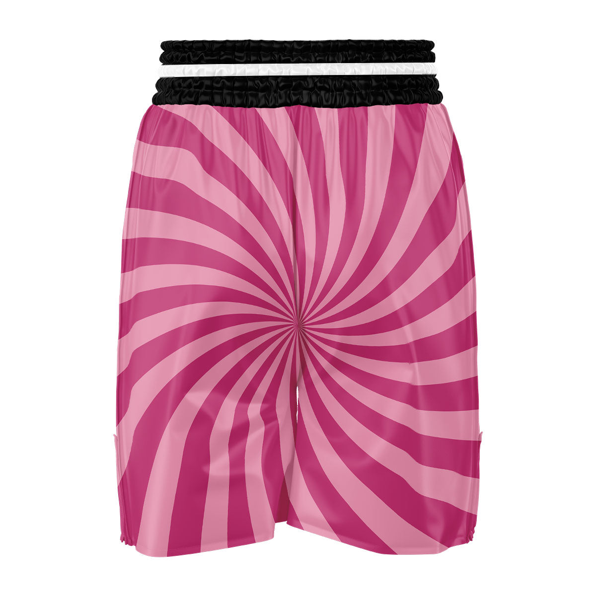 Psychedelic Swirl Pink Print Boxing Shorts-grizzshop