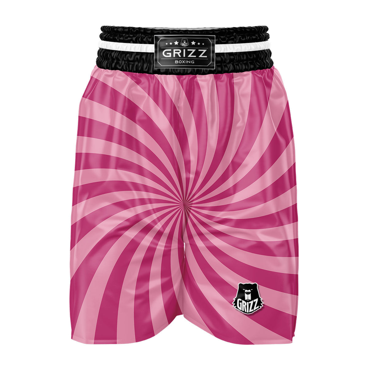 Psychedelic Swirl Pink Print Boxing Shorts-grizzshop