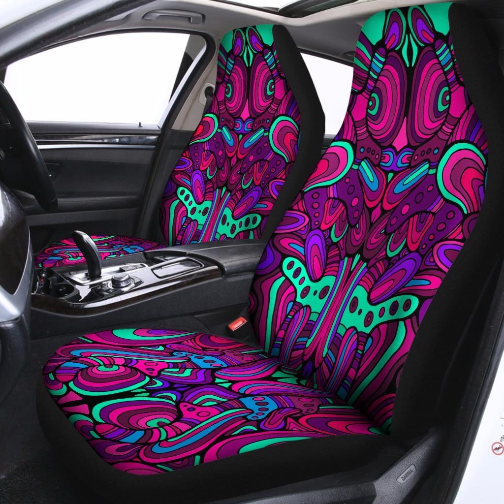 Psychedelic Trippy Doodle Car Seat Covers-grizzshop