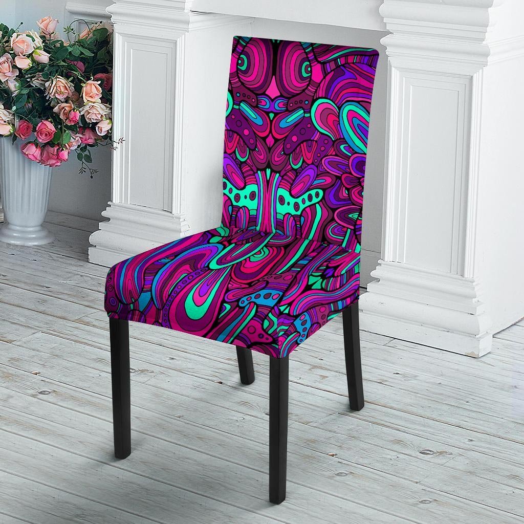 Psychedelic Trippy Doodle Chair Cover-grizzshop