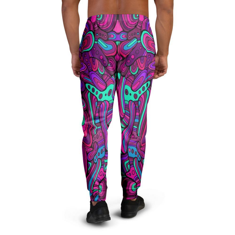 Psychedelic Trippy Doodle Men's Joggers-grizzshop