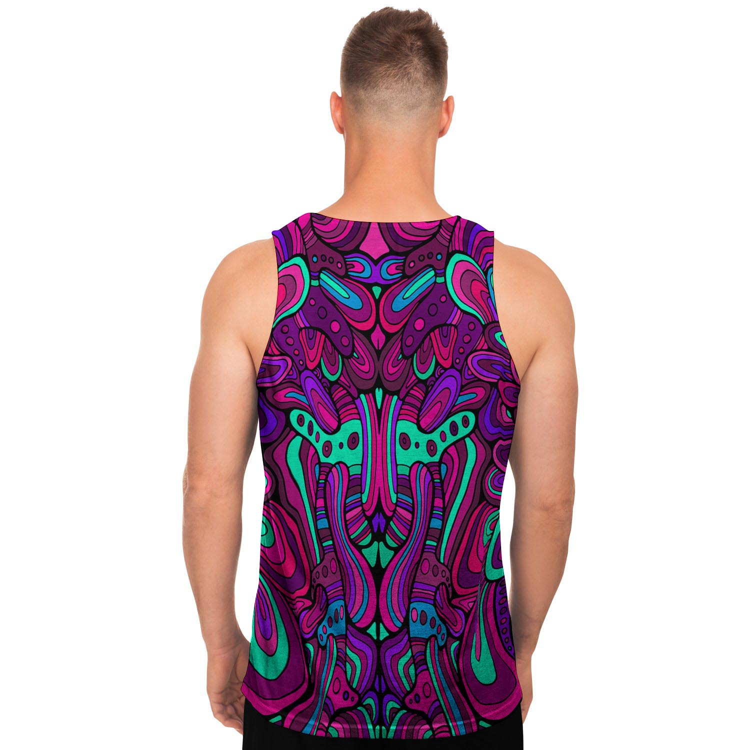 Psychedelic Trippy Doodle Men's Tank Tops-grizzshop