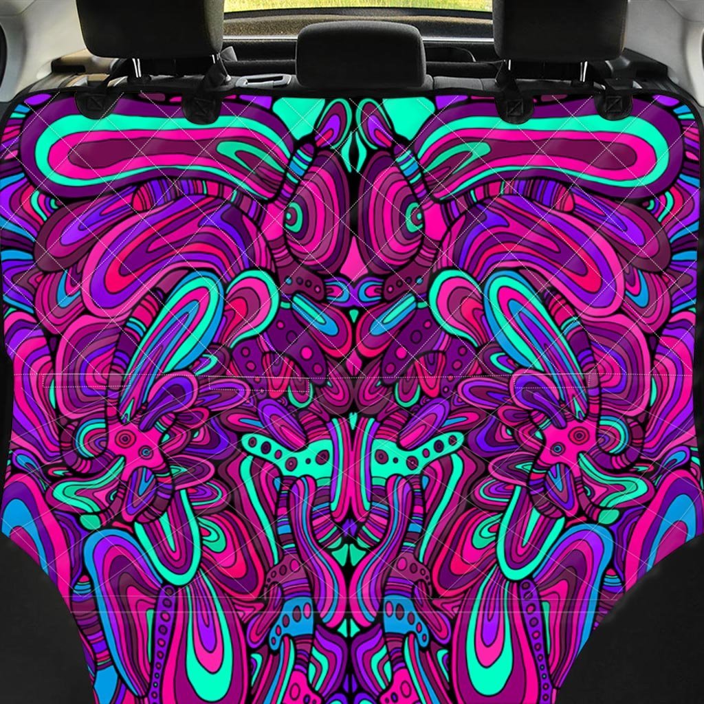 Psychedelic Trippy Doodle Pet Car Seat Cover-grizzshop