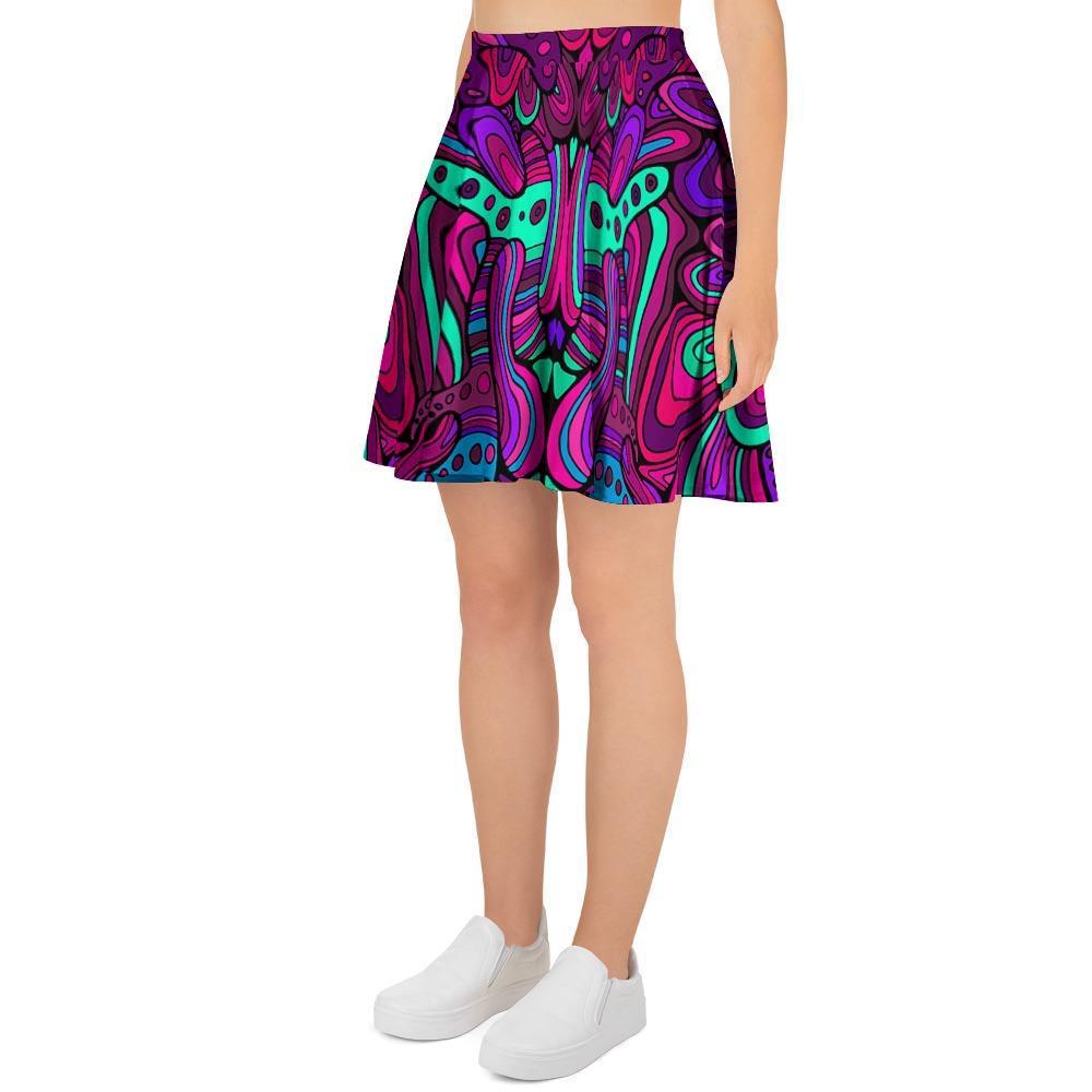 Psychedelic Trippy Doodle Women's Skirt-grizzshop