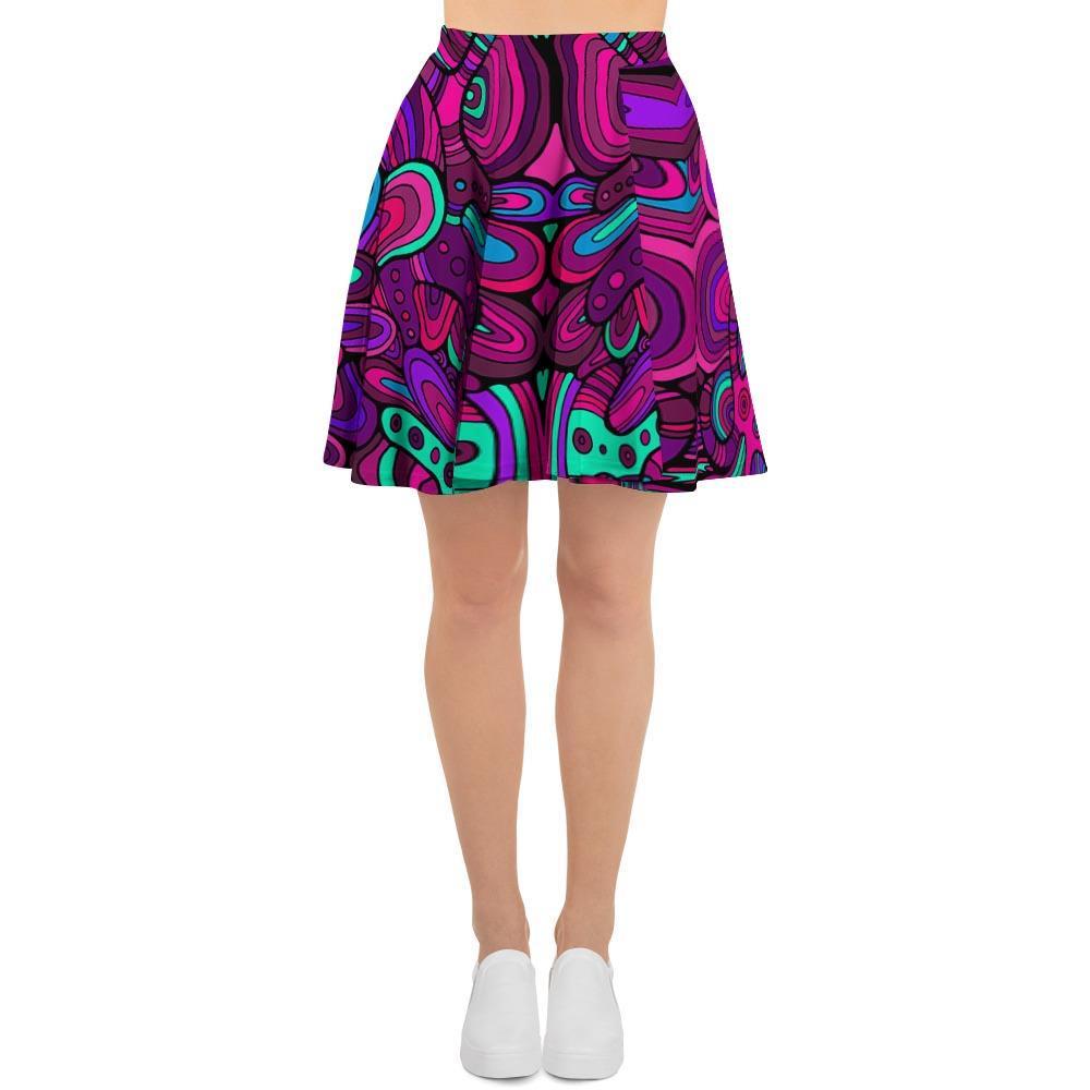 Psychedelic Trippy Doodle Women's Skirt-grizzshop