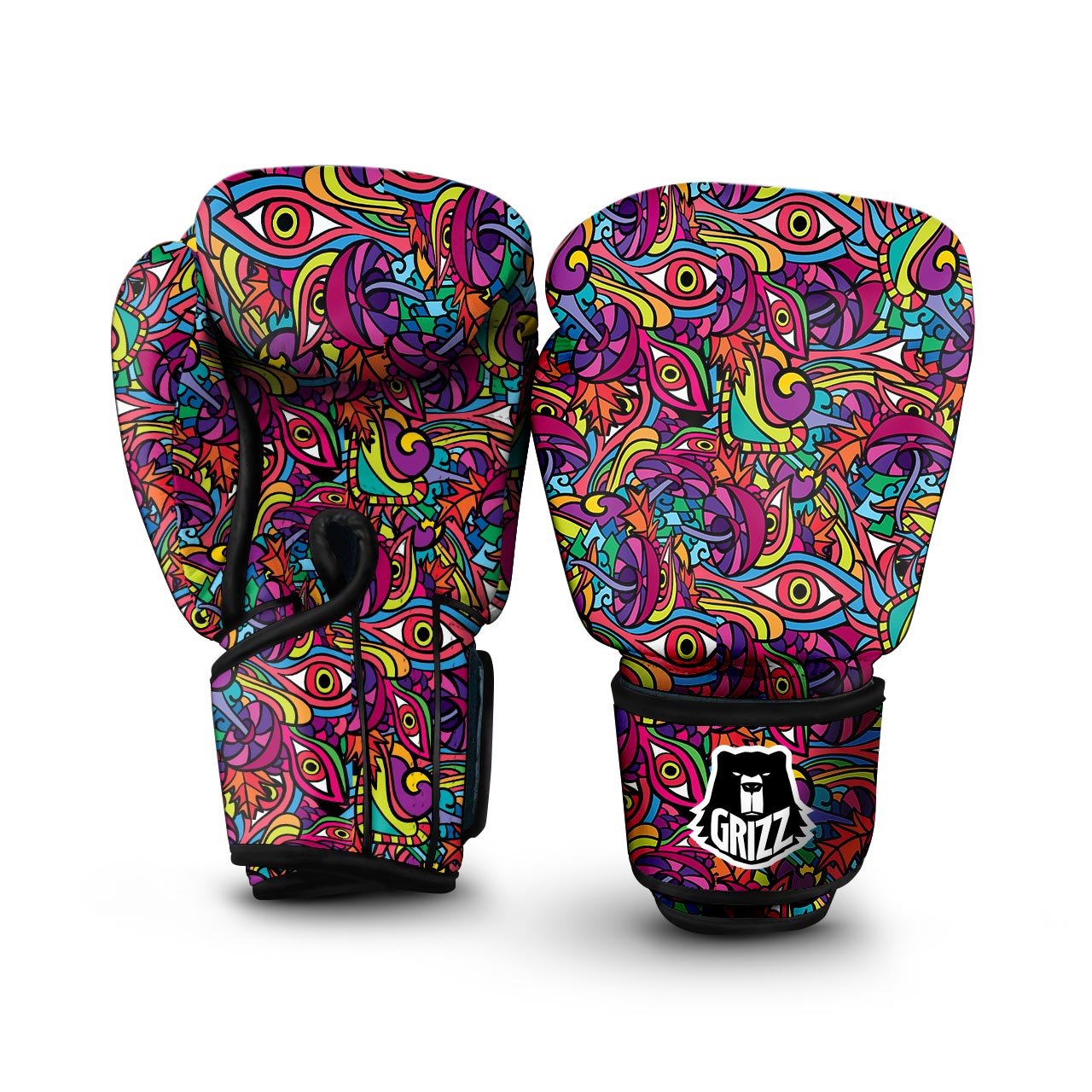 Psychedelic Trippy Eye Boxing Gloves-grizzshop