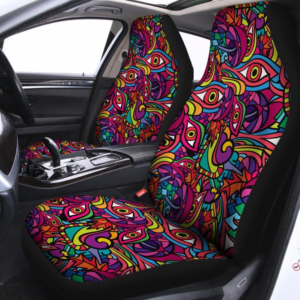 Psychedelic Trippy Eye Car Seat Covers-grizzshop
