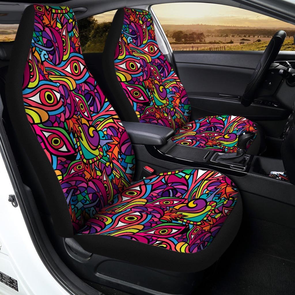 Psychedelic Trippy Eye Car Seat Covers-grizzshop